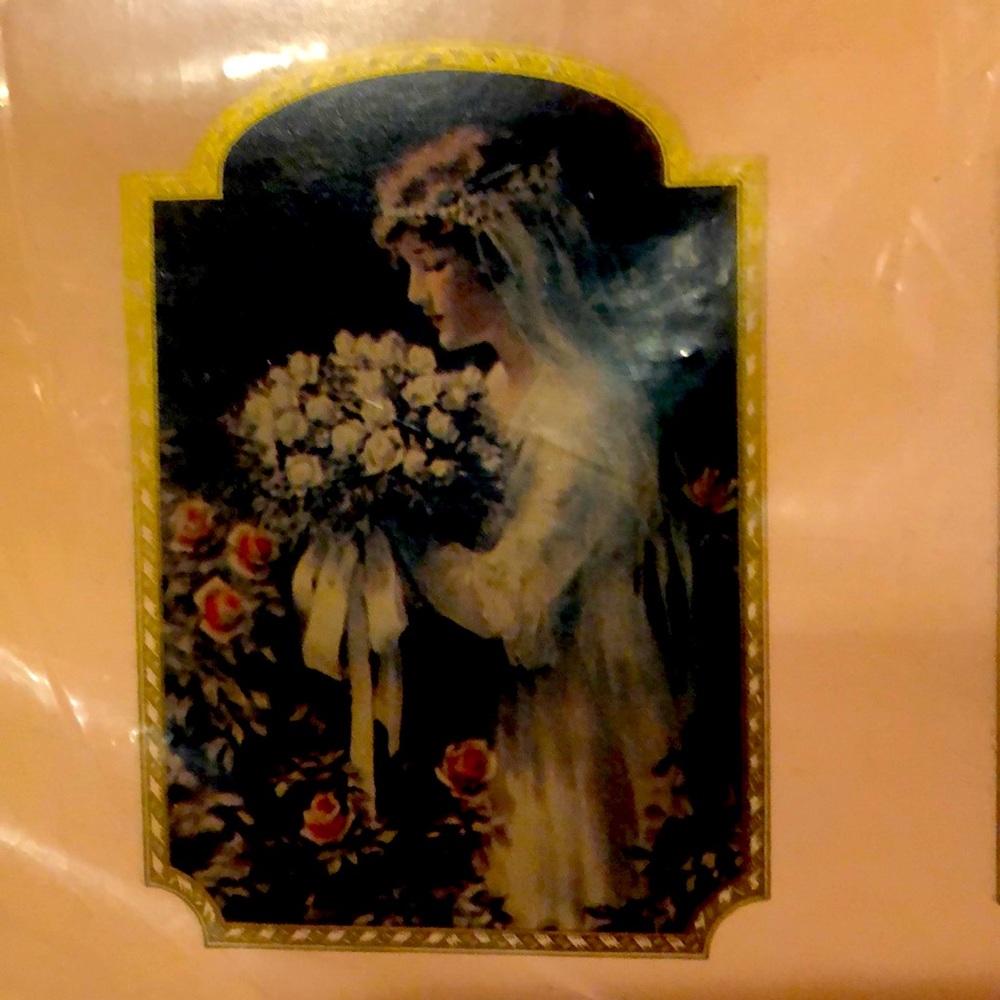 Beautiful vintage Stephen Lawrence bridal gift wrap